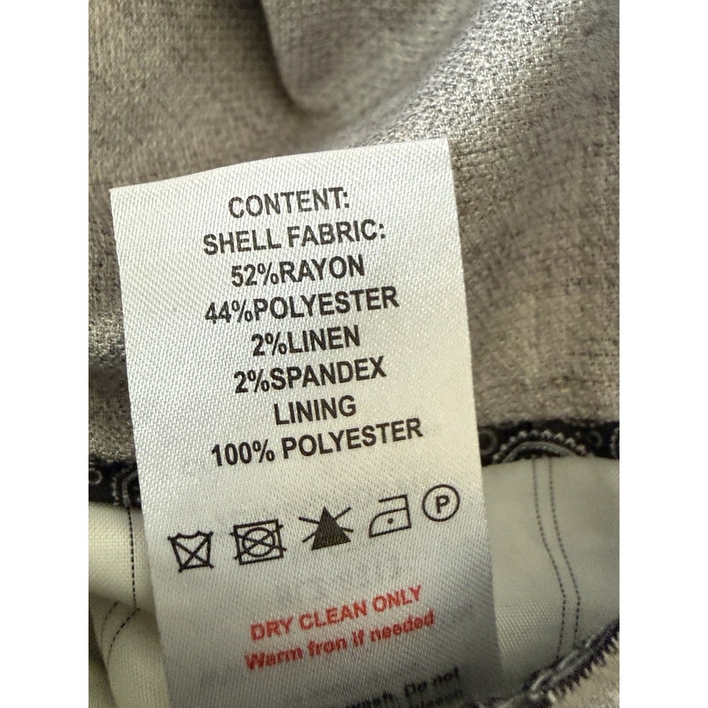 7 Diamonds Carter Linen Blend Jacket Mens XXL Gray Half Lined Comfort Stretch - Picture 6 of 6